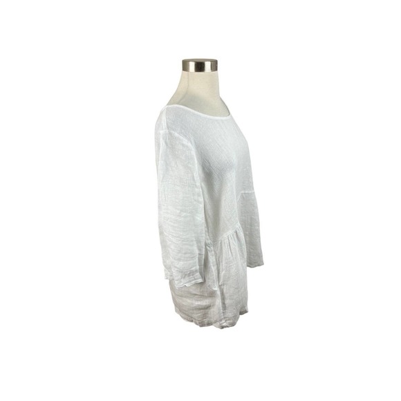 J. Jill Pure Jill Linen White Boxy Tunic Size Medium - Picture 2 of 4
